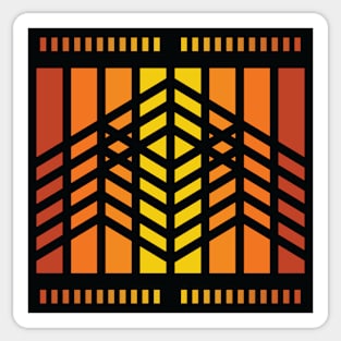 “Dimensional Space” - V.4 Orange - (Geometric Art) (Dimensions) - Doc Labs Sticker